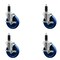 Service Caster 5'' SS Solid Poly Swivel 1-1/8'' Expanding Stem Caster Set with Brake, 4PK SCC-SSEX20S514-SPUS-TLB-118-4 - alternate 1